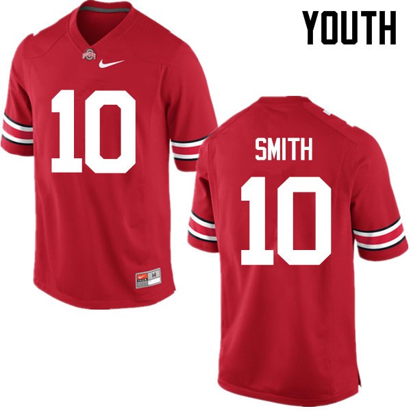 Ohio State Buckeyes #10 Troy Smith Youth Football Jersey Red OSU48372